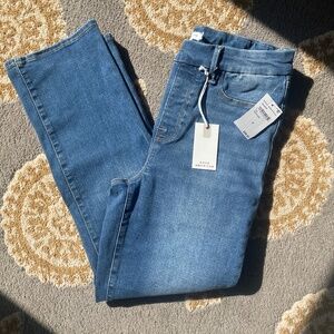 Good American Power Stretch Pull-On Straight Leg Jeans